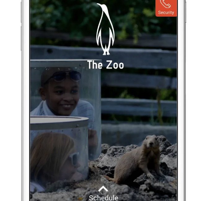 Home screen of Zoo app