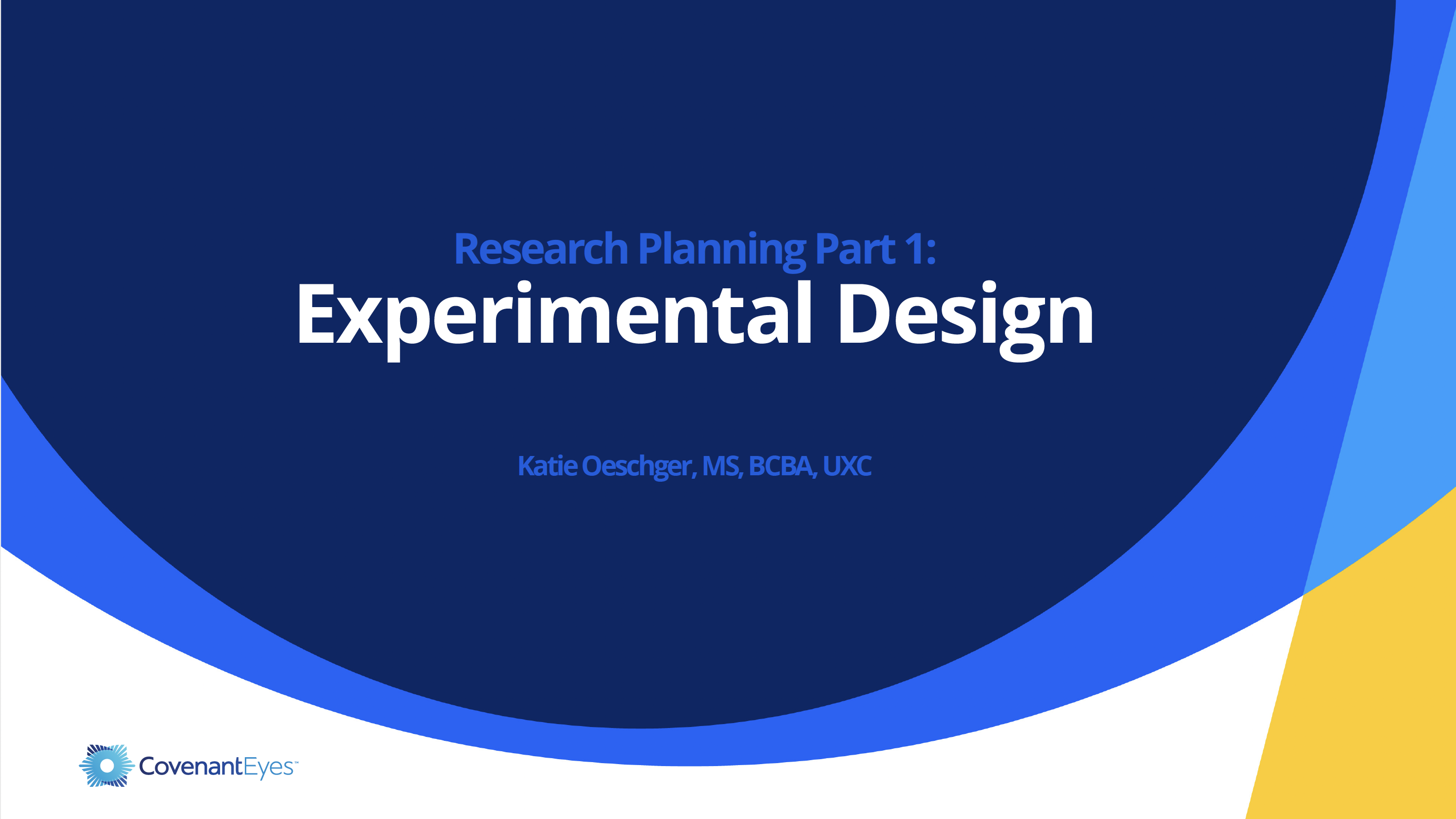 Screenshot of presentation title slide