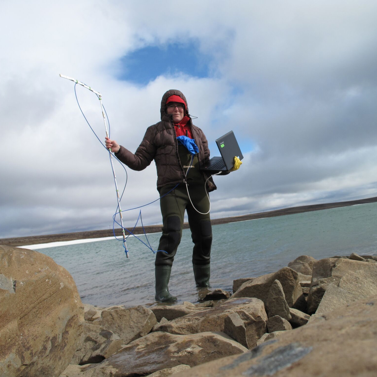 Dr. Jenny Boughman conducting research in Iceland